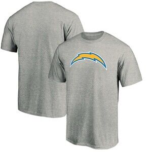 Los Angeles Chargers Bolt Logo T-Shirt In Heather Gray Size 2XL